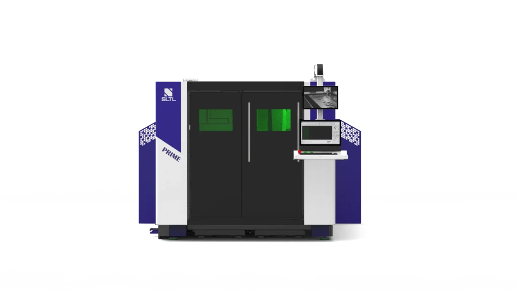 Vorderansicht der Prime 2D-Laserschneidmaschine