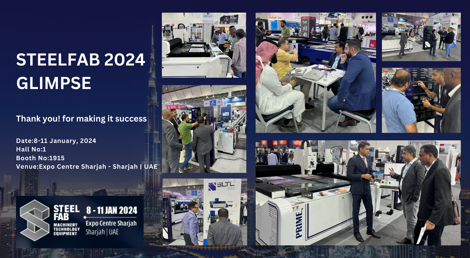 SLTL Group’s 4.0 Ready Laser Solutions Takes Center Stage at SteelFab 2024, Sharjah – UAE
